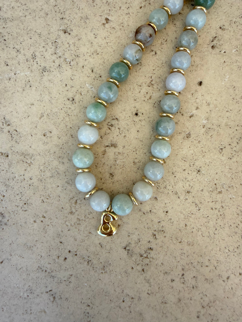 Jadeite Initial Necklace