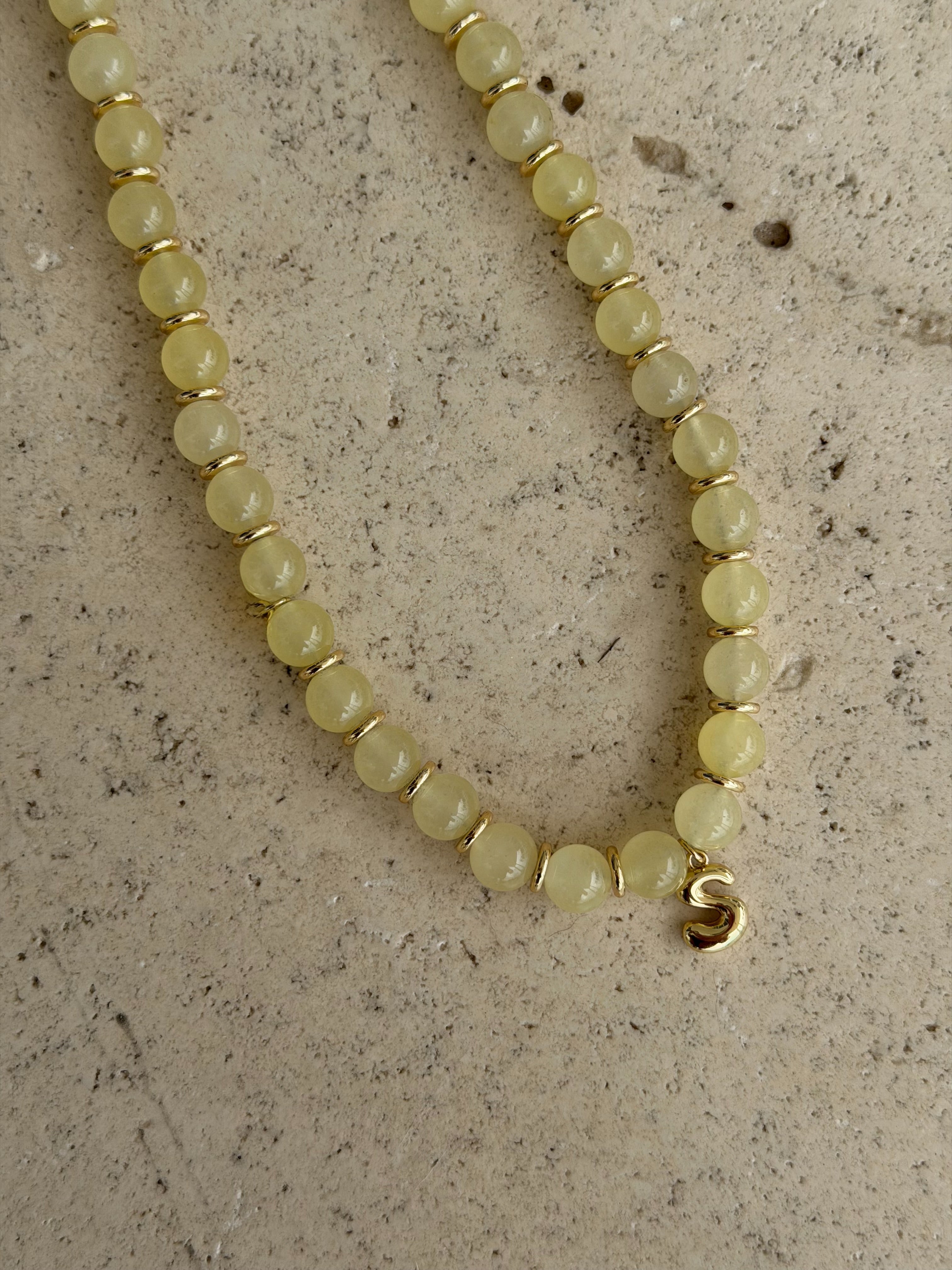 Yellow Chantelle Initial Necklace