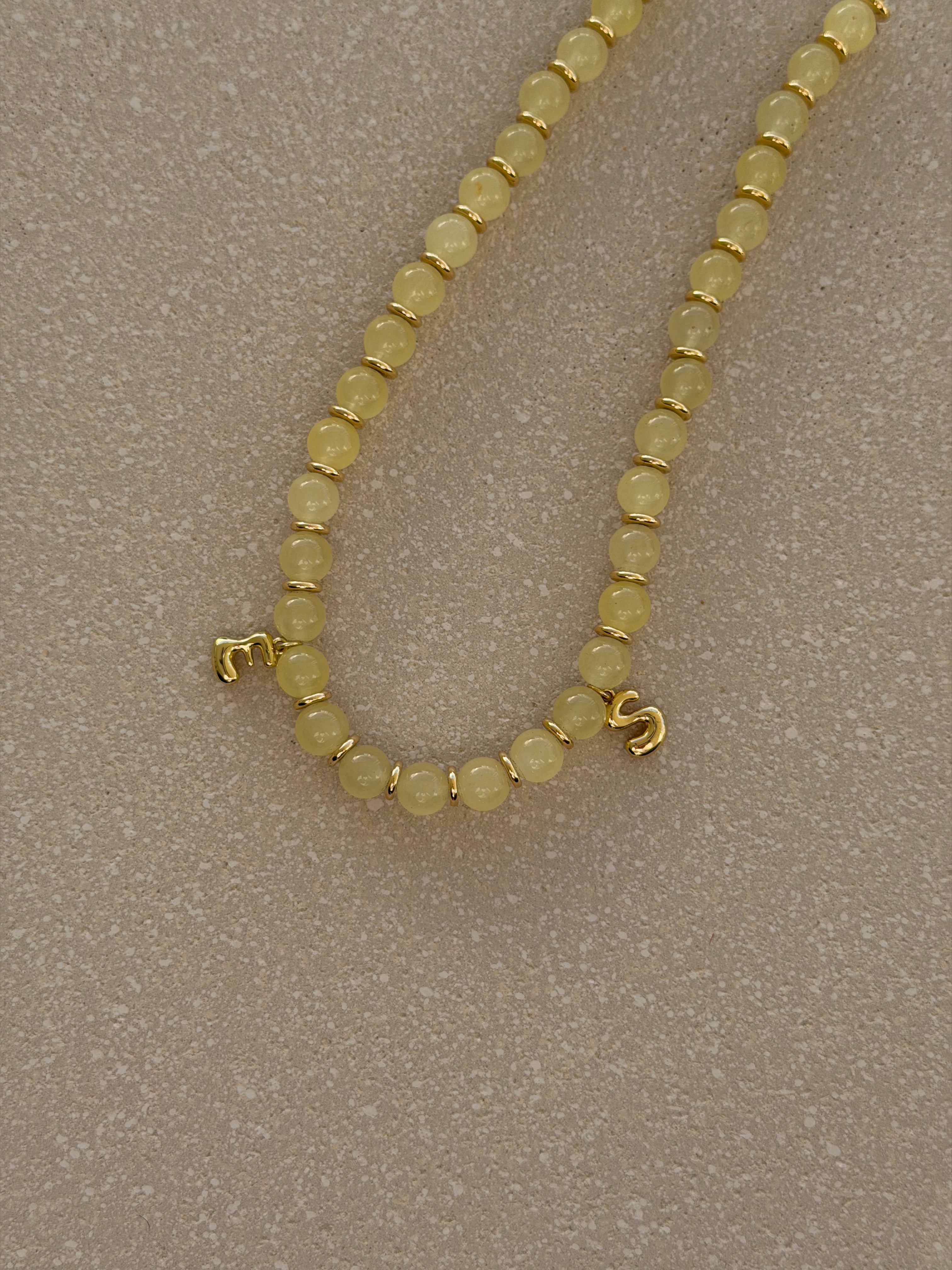 Yellow Chantelle Initial Necklace