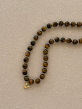 Tigers Eye Initial Necklace