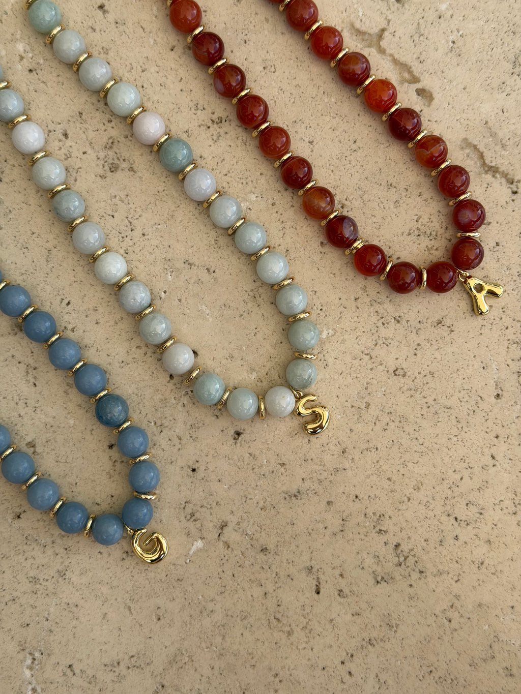 Jadeite Initial Necklace