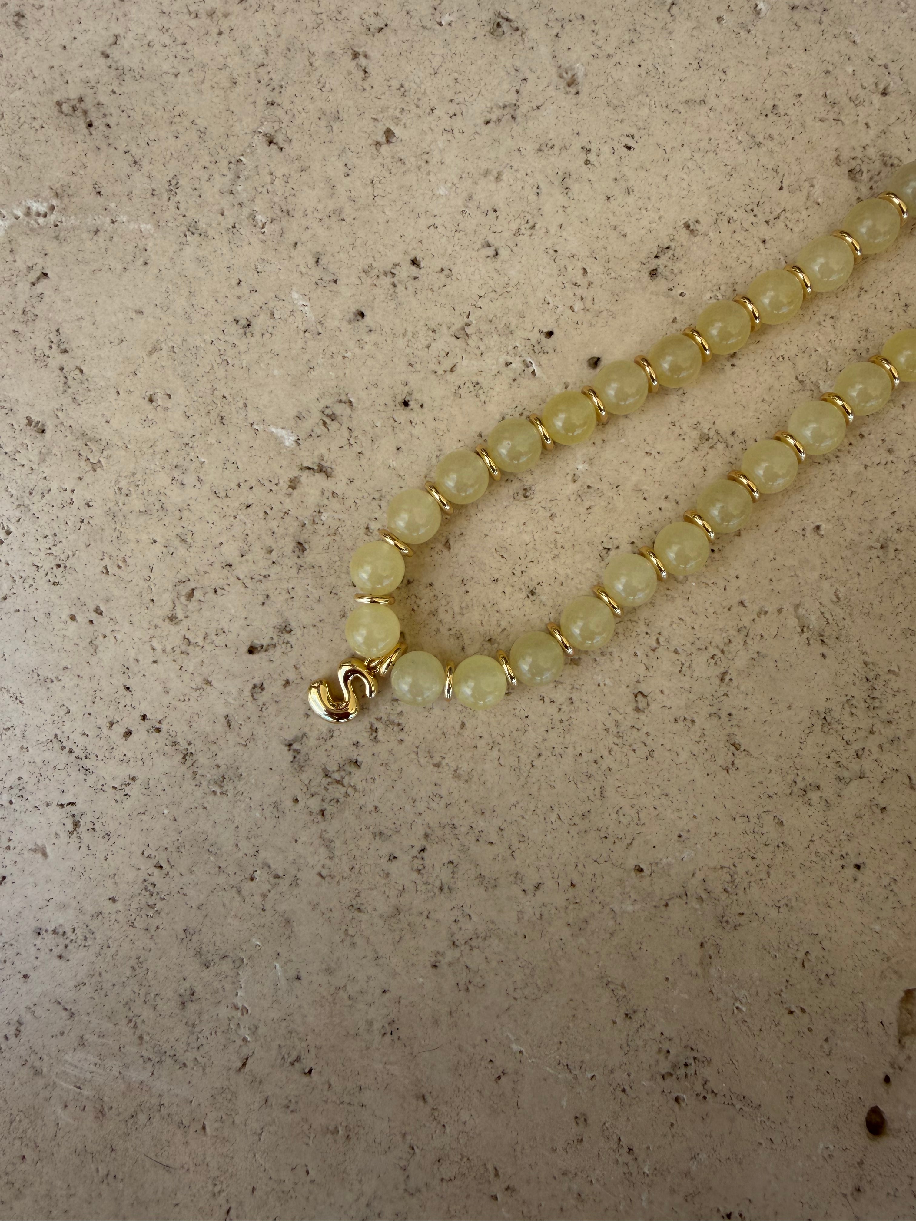 Yellow Chantelle Initial Necklace