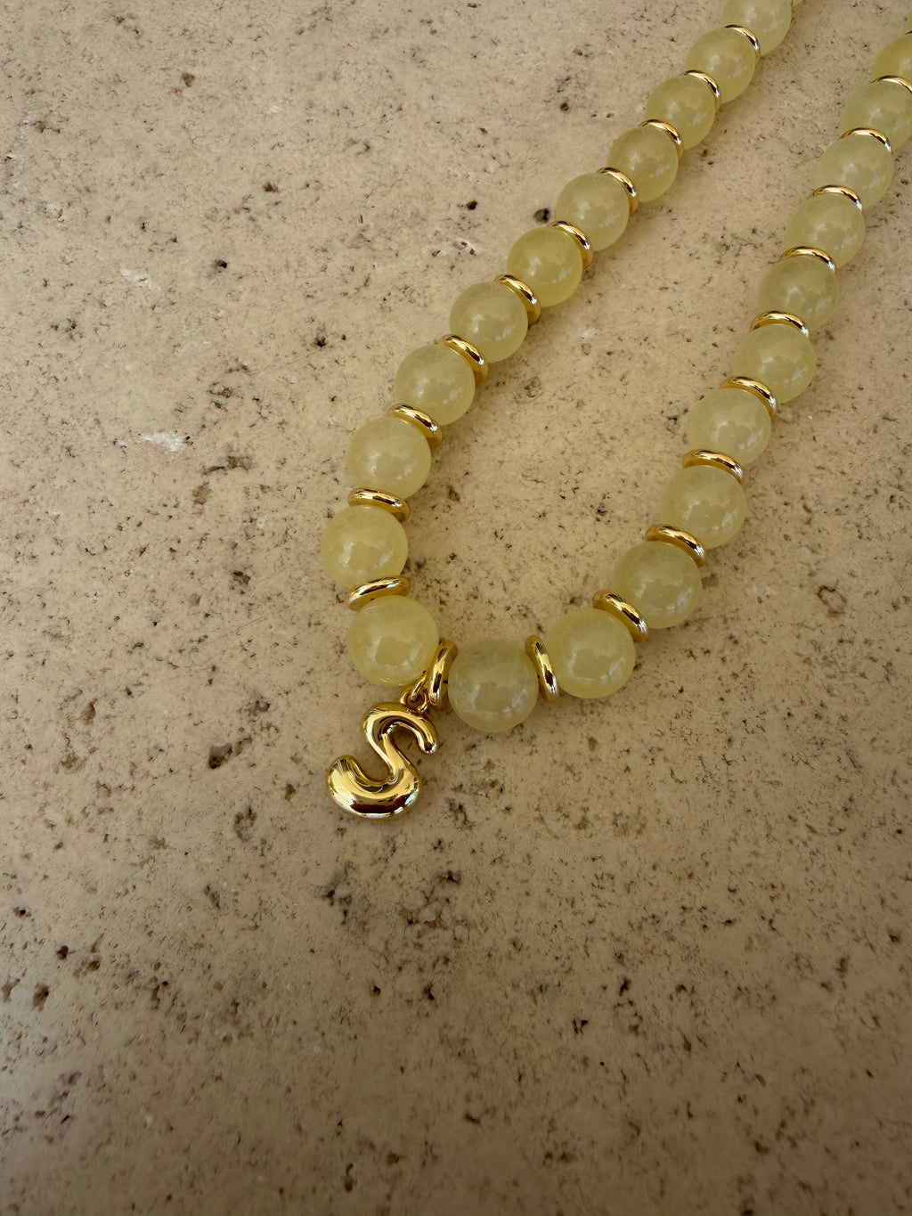 Yellow Chantelle Initial Necklace